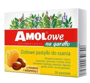 Takeda Pharma AMOLowe na gardło 16 pastylek 56g z miodem i witaminą C