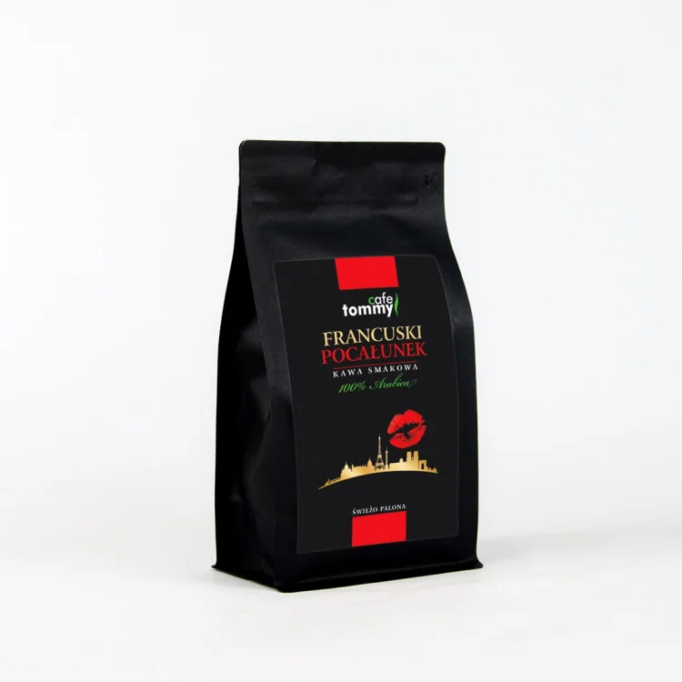 Kawa smakowa FRANCUSKI POCAŁUNEK 250g ziarnista Tommy Cafe