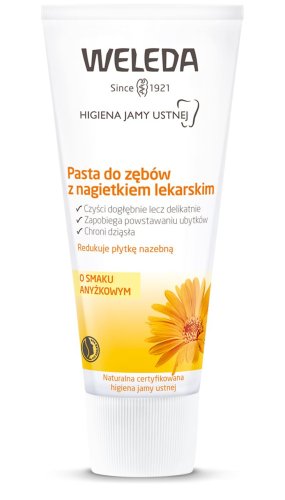 PASTA DO ZĘBÓW Z NAGIETKIEM LEKARSKIM  ECO 75 ml - Weleda (bez fluoru)