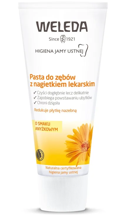 PASTA DO ZĘBÓW Z NAGIETKIEM LEKARSKIM  ECO 75 ml - Weleda (bez fluoru)