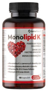 MONOLIPID K 90 Kaps Czerwony ryż Xenicopharma