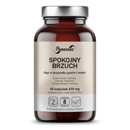 SPOKOJNY BRZUCH 50 kaps gazy wzdęcia Panaseus