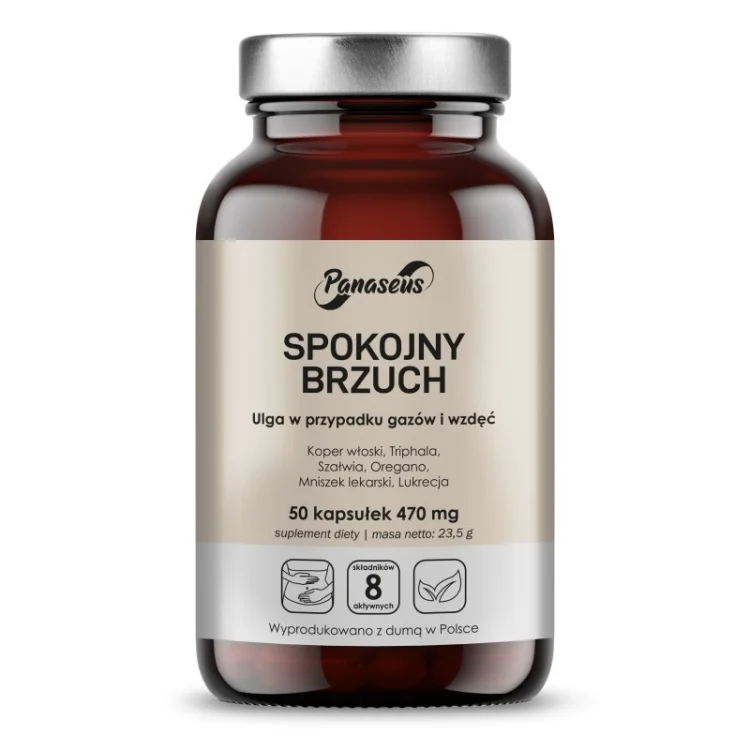 SPOKOJNY BRZUCH 50 kaps gazy wzdęcia Panaseus