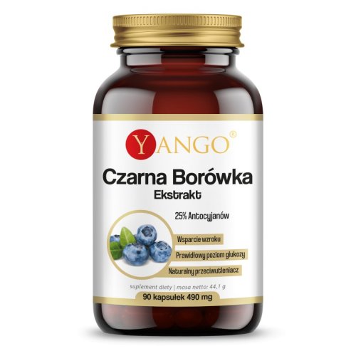 CZARNA BORÓWKA (jagoda) 90 kaps. Yango