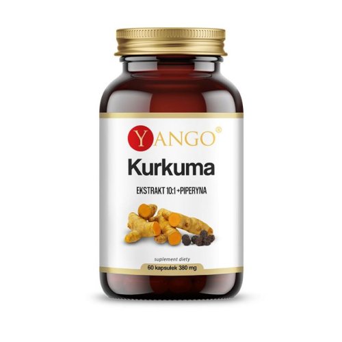KURKUMA 10:1 + piperyna 380mg 60 kaps. Yango