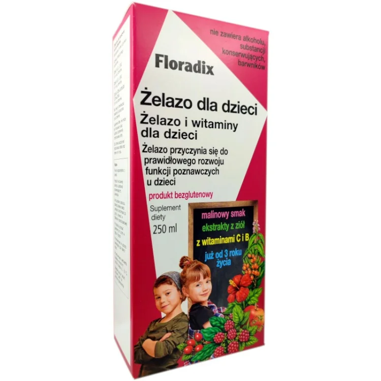 5Floradix Żelazo dla dzieci 250 ml bezglutenowe Zioło-Piast
