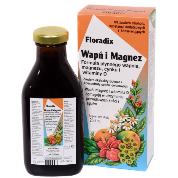 Zioło-Piast Floradix Wapń i magnez 250ml płyn