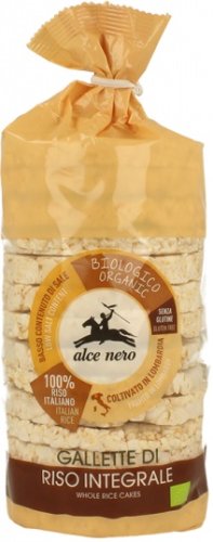 WAFLE RYŻOWE PEŁNOZIARNISTE Bio 100 g - Alce Nero bezglutenowe