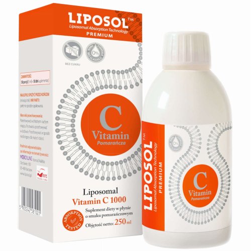 LIPOSOL WITAMINA C 250 ml( pomarańczowa)- Medicaline Aliness