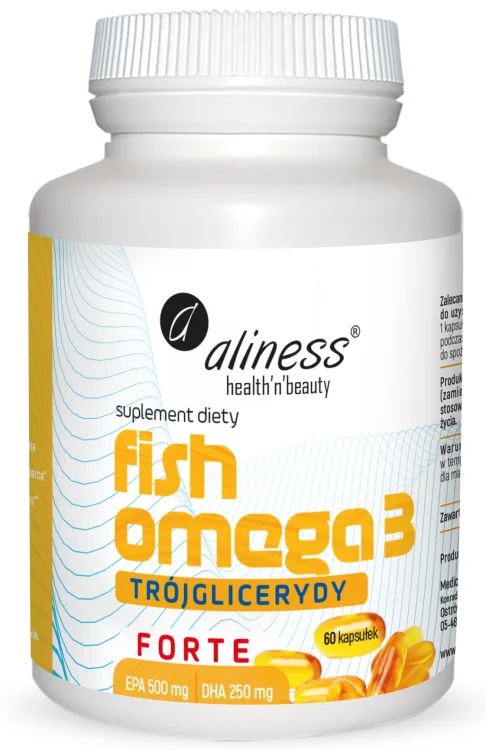 FISH OMEGA 3 Forte TRÓJGLICERYDY 60 kapsułek - Medicaline Aliness