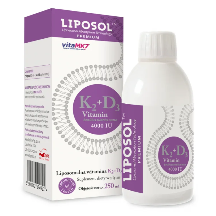 LIPOSOL WITAMINA K2+ D3 4000 250ml - Medicaline Aliness