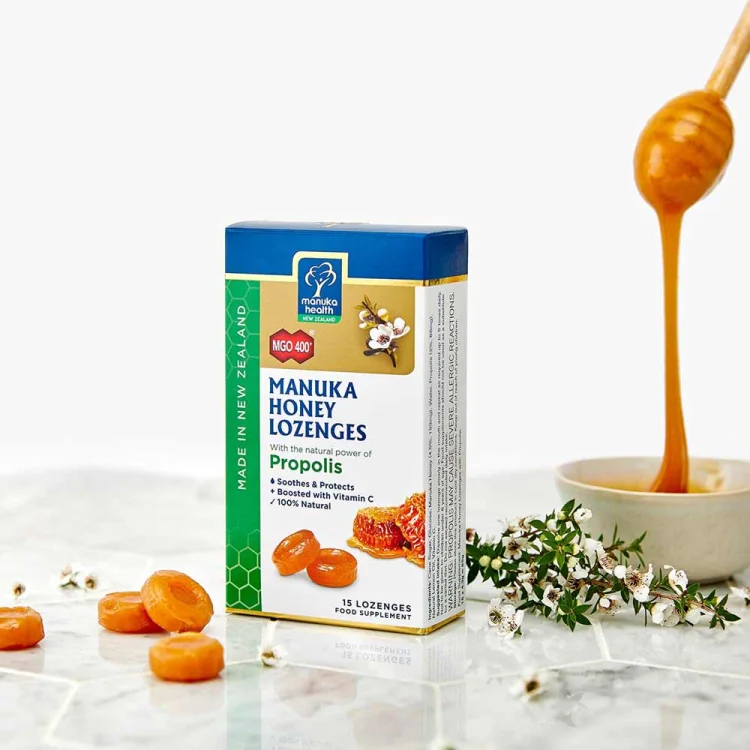Cukierki z Miodem Manuka MGO 400+, z propolisem i witaminą c - 1 cukierek