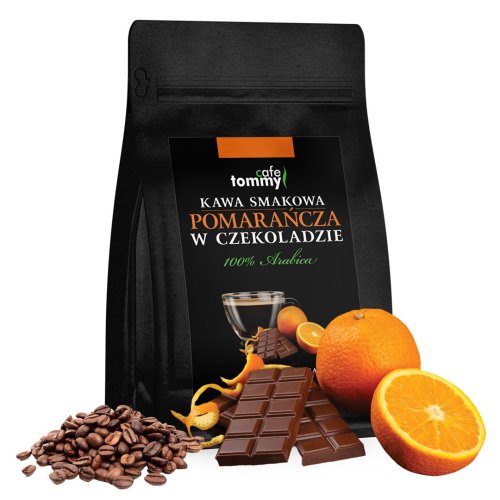 Kawa smakowa Pomarańcza w Czekoladzie  250g ziarnista Tommy Cafe
