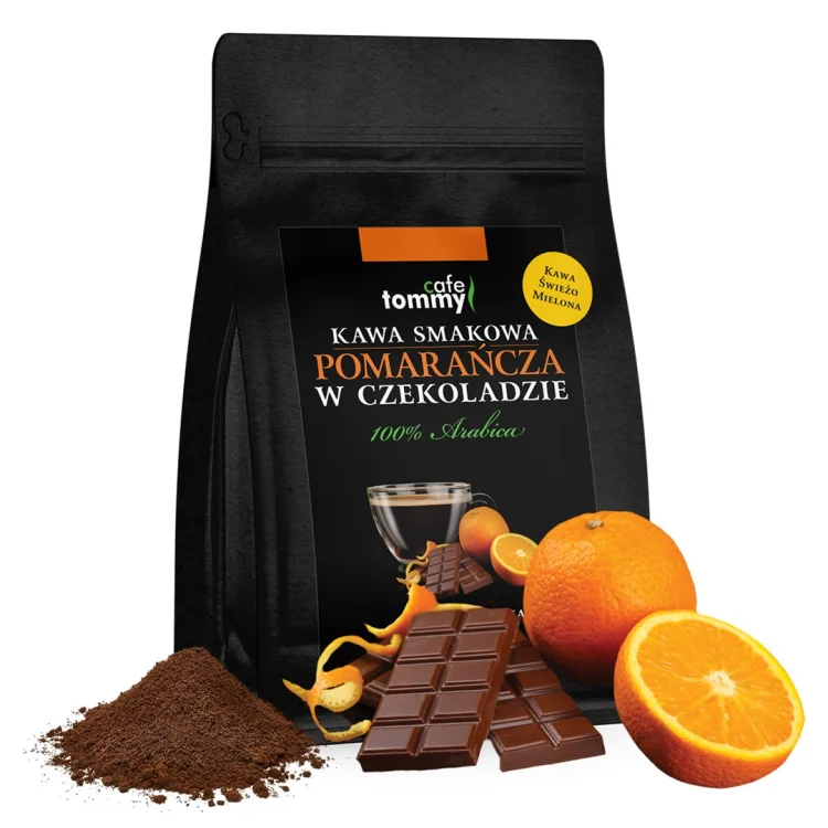 Kawa smakowa Pomarańcza w Czekoladzie  250g mielona Tommy Cafe