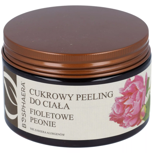 FIOLETOWE PEONIE Cukrowy peeling do ciała 200 g - Bosphaera