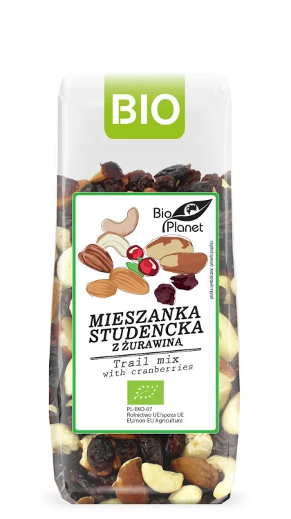 MIESZANKA STUDENCKA Z ŻURAWINĄ Bio 150 g - Bio Planet