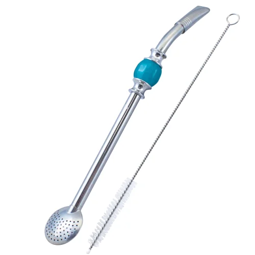 Bombilla Grande z kamieniem - niebieska 21 cm Cebador