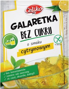 GALARETKA bez cukruo smaku cytrynowym bezglutenowa 14 g - CELIKO