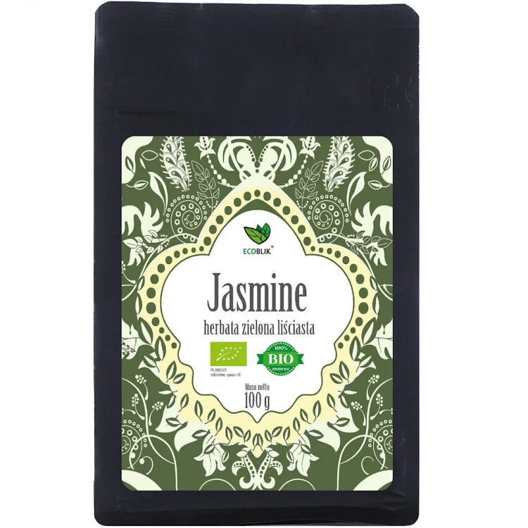 JASMINE Bio herbata zielona liściasta 100 g - Ecoblik