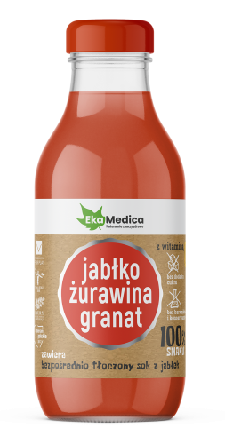 JABŁKO ŻURAWINA GRANAT 0,3 l Ekamedica Suplement diety