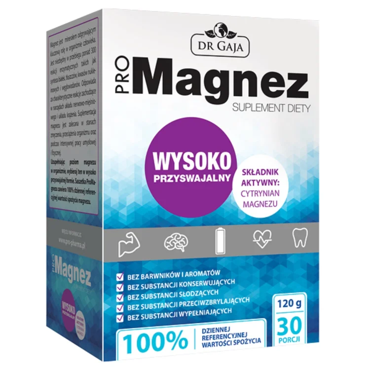 PROMAGNEZ wysoko przyswajalny 30 saszetek dr Gaja