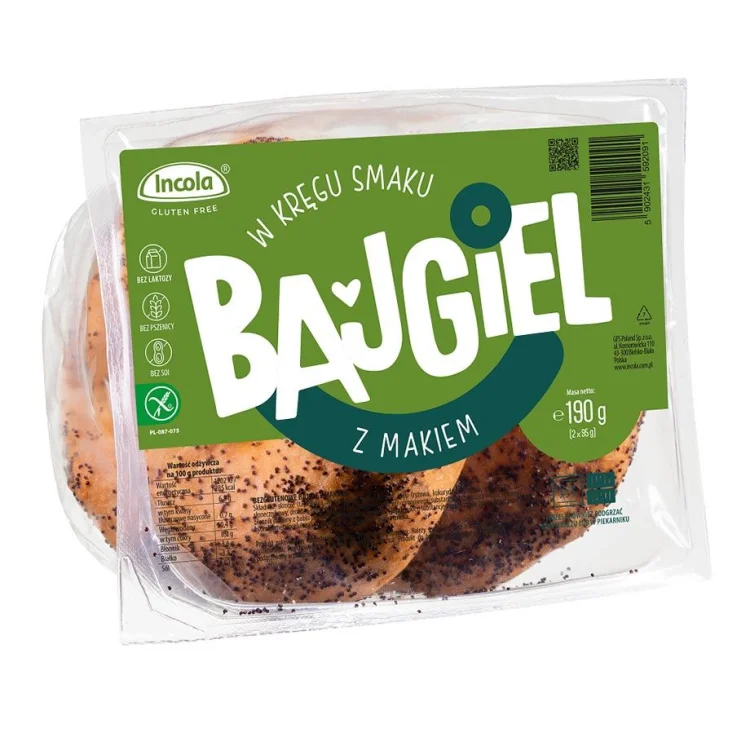 BAJGLE Z MAKIEM Bezglutenowe (2 szt.) 190 g Incola