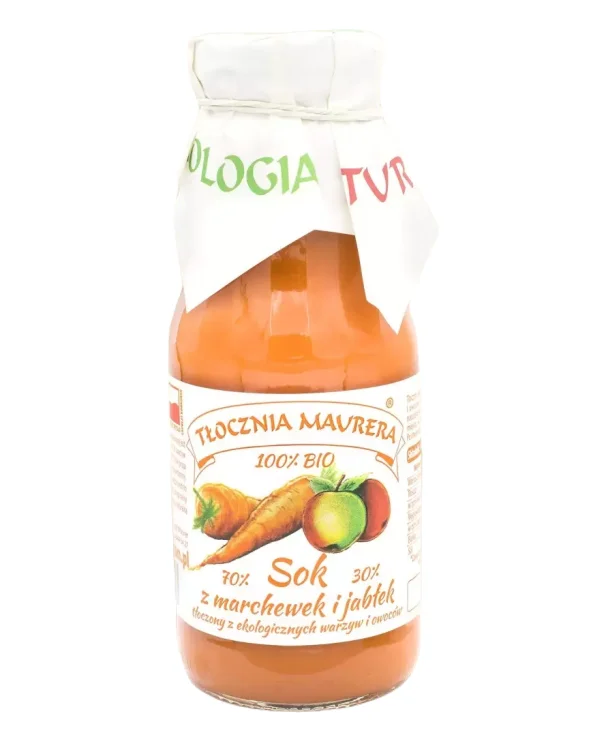 SOK MARCHEWKOWY JABŁKIEM NFC Bio 300 ml - Manufaktura Maurera