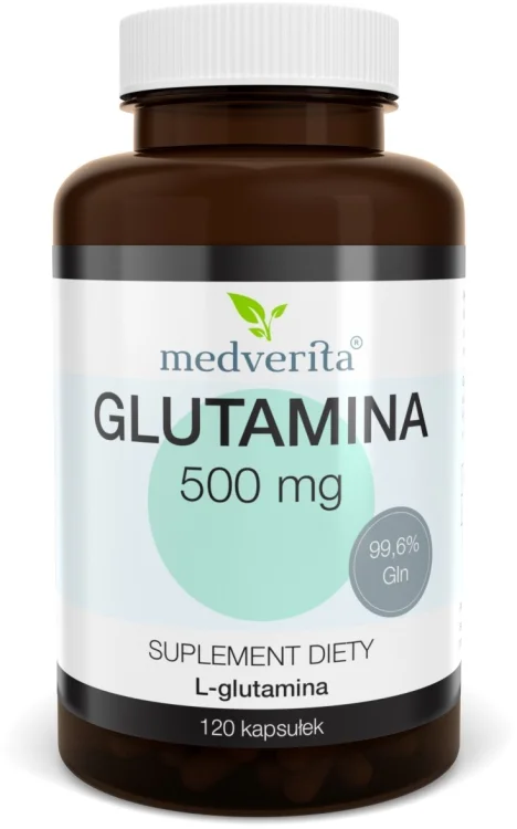GLUTAMINA 500 mg 120 kapsułek - Medverita