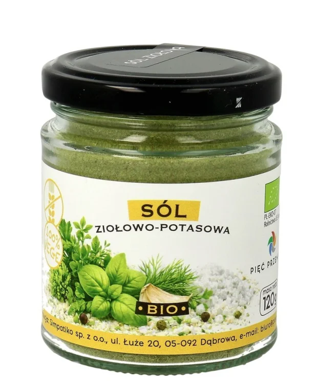 SÓL ZIOŁOWO-POTASOWA BIO 120 g - Pięć Przemian