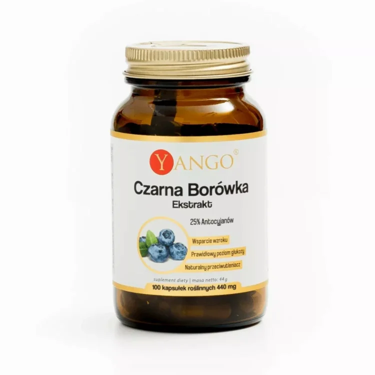 CZARNA BORÓWKA 440 mg 100 kapsułek - Yango