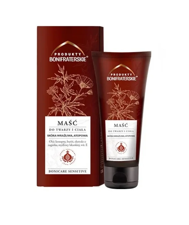 Maść do twarzy i ciała Bonicare Sensitive 100 ml skóra atopowa Produkty Bonifraterskie