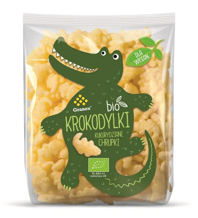 KROKODYLKI chrupki kukurydziane Bio 80g - GRANEX