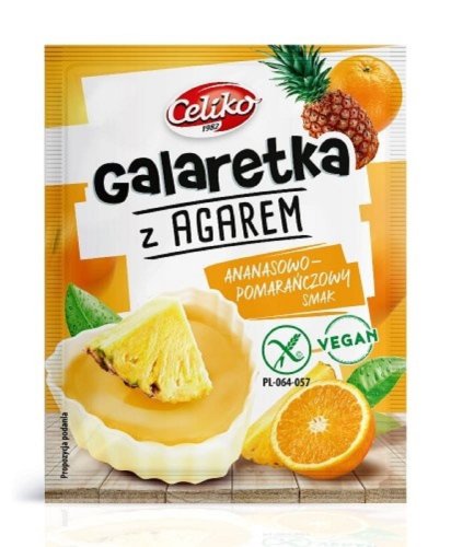 ANANAS - POMARAŃCZA galaretka z agarem 45 g - CELIKO  bezglutenowa