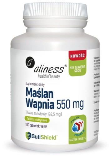 MAŚLAN WAPNIA 100 tabletek - Medicaline Aliness