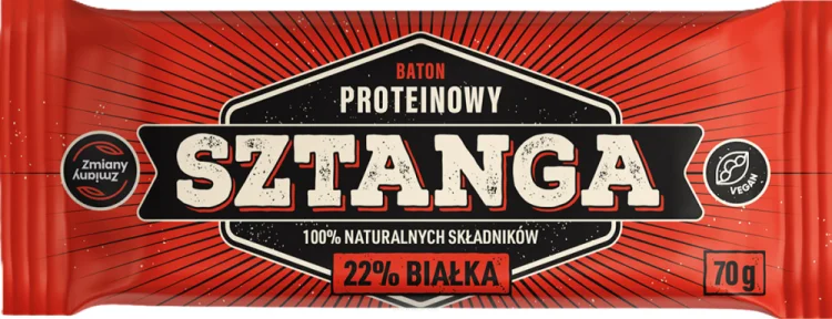 BATON PROTEINOWY SZTANGA Bezglutenowy 70 g Zmiany Zmiany