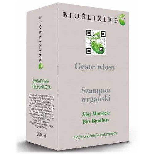 GĘSTE WŁOSYSzampon wegański 300 ml Bioelixire