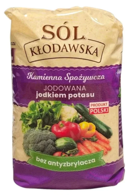 SÓL KŁODAWSKA JODOWANA JODKIEM POTASU 1 kg - Kłodawa Kopalni Soli