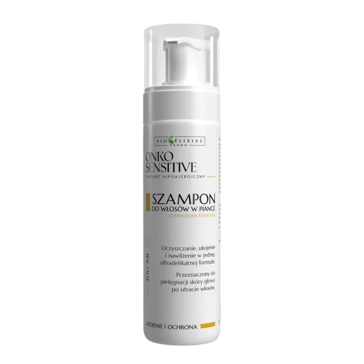 DERMO ONKO SENSITIVE Szampon do włosów w piance 200 ml Bioelixire