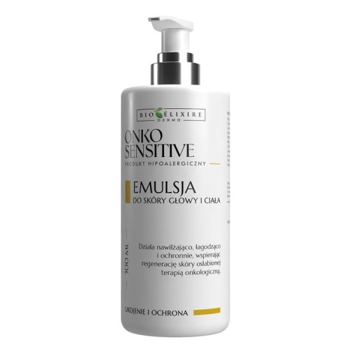 DERMO ONKO SENSITIVE  Emulsja do skóry głowy i ciała 300ml - Bioelixire