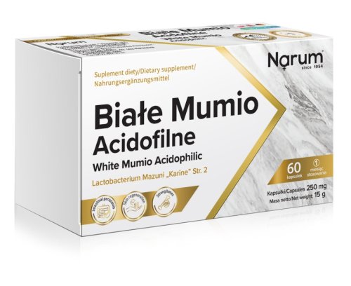 BIAŁE MUMIO ACIDOFILNE 60 kapsułek -  Narum