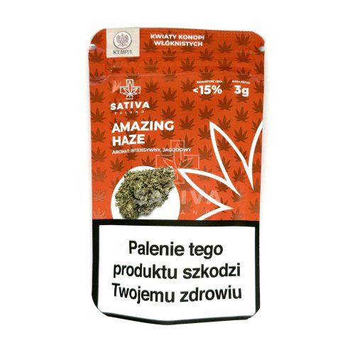 Amazing Haze 3g Kwiaty konopi włóknistych  Sativa CBD