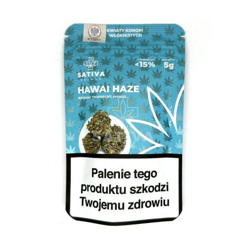Sativa CBD Hawai Haze 5g Kwiaty konopi włóknistych