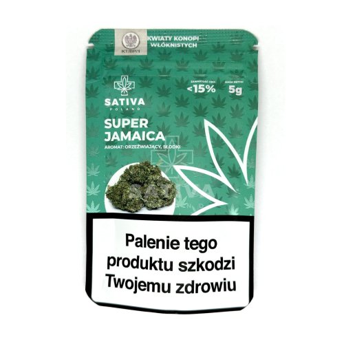 Super Jamaica 5G Kwiaty konopi włóknistych  Sativa CBD