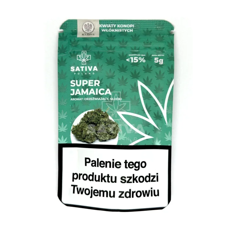 Super Jamaica 5G Kwiaty konopi włóknistych  Sativa CBD
