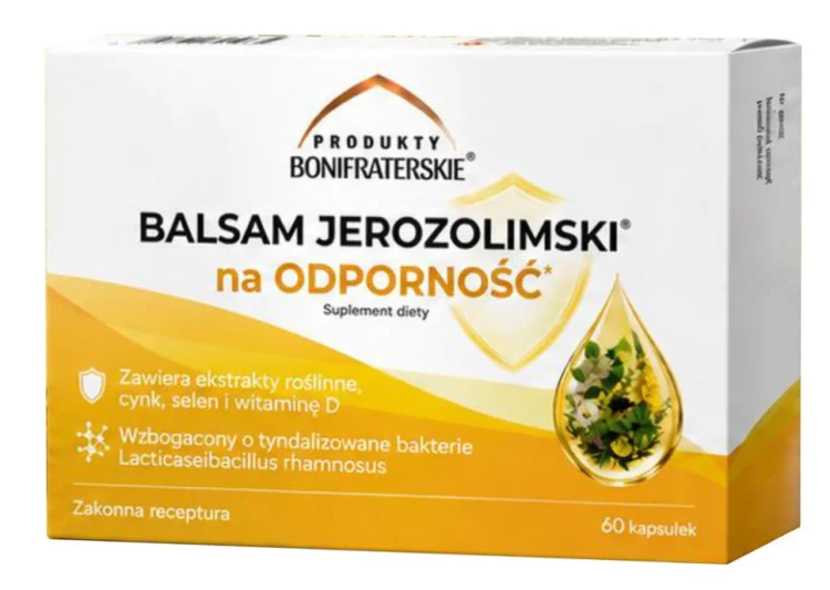 BALSAM JEROZOLIMSKI NA ODPORNOŚĆ 60 kapsułek - Produkty Bonifraterskie