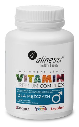 VITAMIN PREMIUM Complex dla mężczyzn 120 tabletek - Medicaline, Aliness