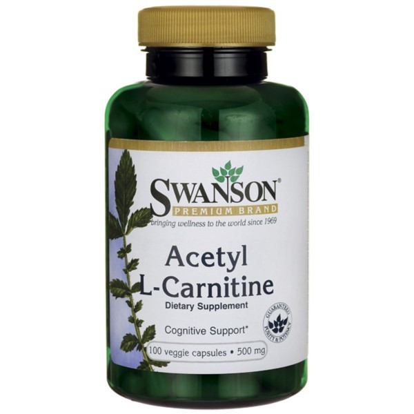 ALC ACETYL L-Carnitine 500 mg 100 kaps Swanson (Acetyl L-Karnityna)