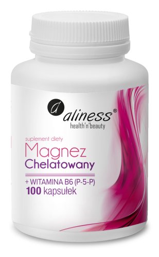 MAGNEZ CHELATOWANY + B6 (P-5-P) 100 kapsułe - Medicaline, Aliness