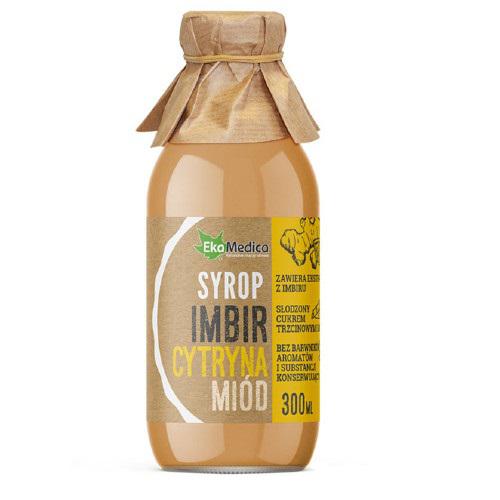 Syrop imbir, cytryna, miód 300 ml Ekamedica