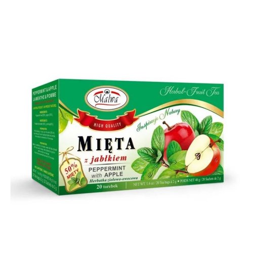 HERBATA MIĘTA Z JABŁKIEM  2 g x 20 torebek Malwa